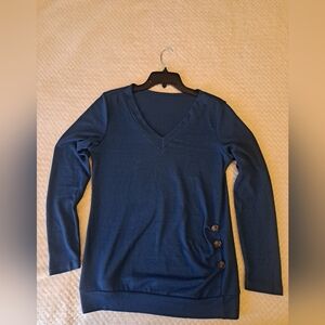 SHEIN Deep Teal Blue Knit Top